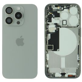 Apple iPhone 15 Pro Rear Glass & Middle Frame With Small Parts -Natural Titanium