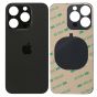 iPhone 15 Pro Big Camera Hole Back Glass Battery Cover Replacement + 3M Adhesive Black