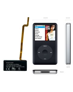 iPod Classic 5 / 6th / 7th Gen A1238 Battery Replacement Thick 850mAh + 3M Tape