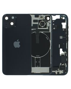 iPhone 14 Middle Frame & Back Glass + Small Parts - Black - Grade A