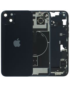 iPhone 14 Plus Middle Frame & Back Glass + Small Parts - Black - Grade A