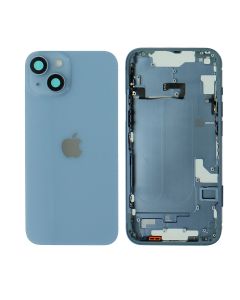 Apple iPhone 14 Back Glass & Middle Frame Assembly + Small Parts - Blue