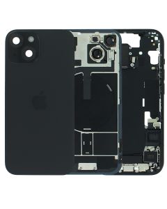 iPhone 15 Middle Frame & Back Glass + Small Parts - Black - Grade A