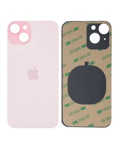 iPhone 15 Plus Big Camera Hole Back Glass Battery Cover Replacement + 3M Adhesive Pink