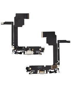 Apple iPhone 15 Pro Max Replacement Charging Port Flex With Microphone - White Titanium
