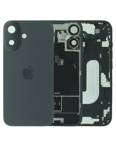 Apple iPhone 16 Plus Rear Glass & Middle Frame Assembly + Small Parts - Black