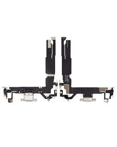 Apple iPhone 16 Charging Port Flex + Microphone - White
