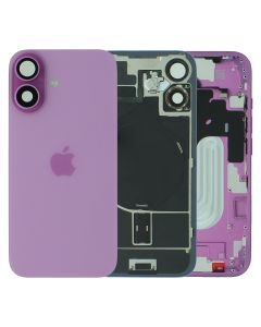 Apple iPhone 16 Plus Rear Glass & Middle Frame Assembly + Small Parts - Pink