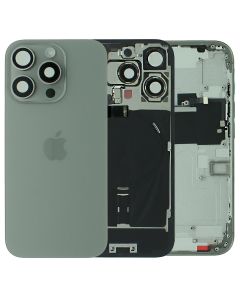 Apple iPhone 16 Pro Rear Glass & Middle Frame Assembly + Small Parts - Natrural Titanium