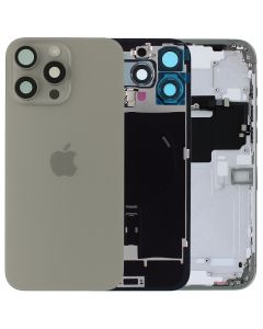 Apple iPhone 16 Pro Max Rear Glass & Middle Frame Assembly + Small Parts - Natrural Titanium
