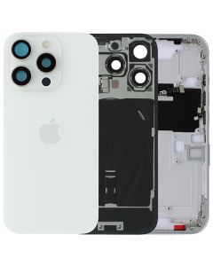 Apple iPhone 16 Pro Max Rear Glass & Middle Frame Assembly + Small Parts - White Titanium