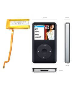 iPod Classic 5th / 6th / 7th Gen A1238 Battery Replacement Thick 850mAh + 3M Tape