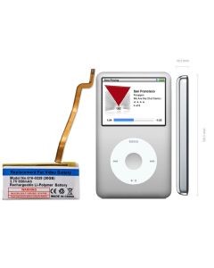 Apple iPod Classic 5th 6th 7th Generation A1238, A1059, A1099 650mAh Internal battery