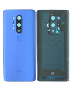 OnePlus 8 Pro Battery Cover Back Glass Camera Lens & Adhesive - Ultramarine Blue
