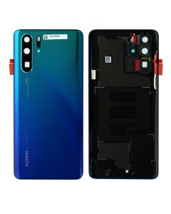 Huawei P30 Pro Battery Cover Back Glass + Cam Lens Adhesive Aurora Blue 02352PGL