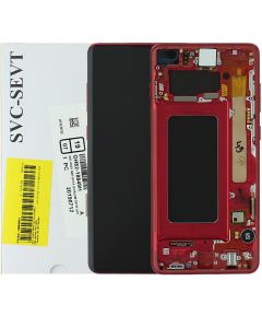 Samsung G975 S10 Plus LCD & Touch Screen - Cardinal Red GH82-18849H
