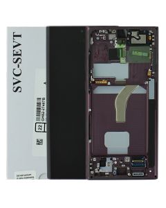 Samsung SM-S908 S22 Ultra 5G LCD Display & Touch Screen - Burgundy GH82-27488B