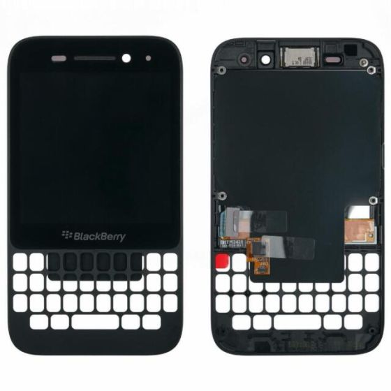 BlackBerry Q5 LCD Display & Touch Screen Digitizer + Frame Black