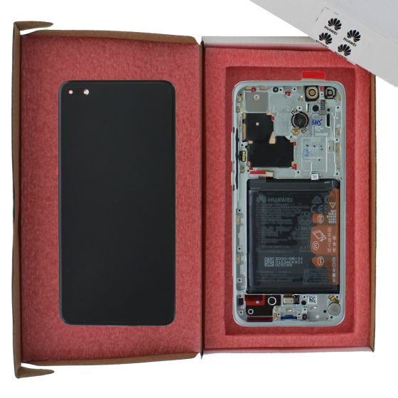 Huawei P40 Pro Plus LCD & Touch Screen + Battery - White 02353RBJ