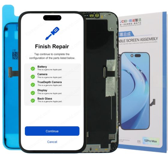 iPhone 12 Pro Max OLED & Touch Screen Digitizer Replacement + Adhesive