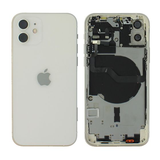 Apple iPhone 12 Rear Housing Case Chassis + Replacement Components - White