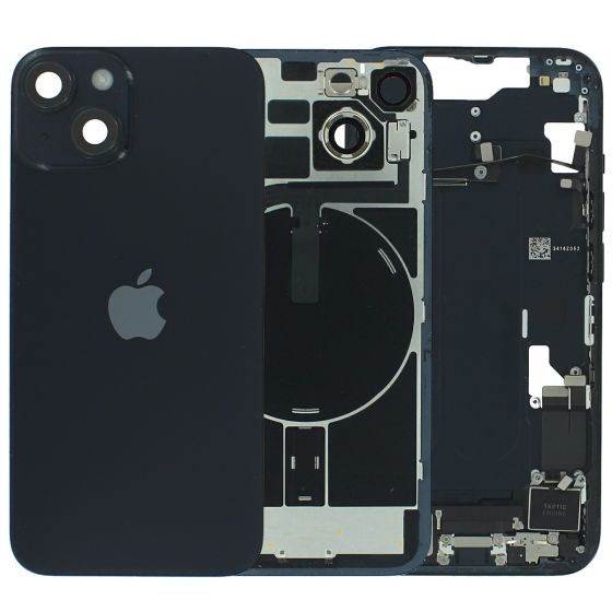 Apple iPhone 14 Back Glass & Middle Frame + Small Parts - Black / USA