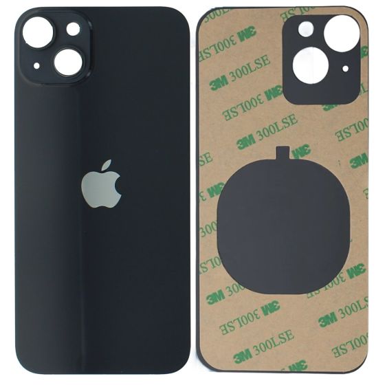 iPhone 14 Plus Big Camera Hole Back Glass Battery Cover Replacement + 3M Adhesive Black