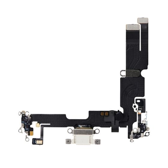 Apple iPhone 14 Replacement Charging Port Flex With Microphone - White
