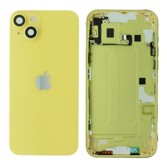 Apple iPhone 14 Plus Back Glass & Middle Frame Assembly + Small Parts - Yellow