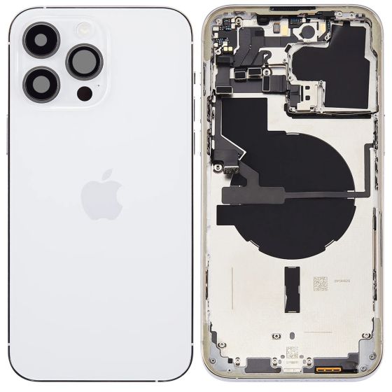 Apple iPhone 14 Pro Max Rear Housing Case + Replacement Components - Silver