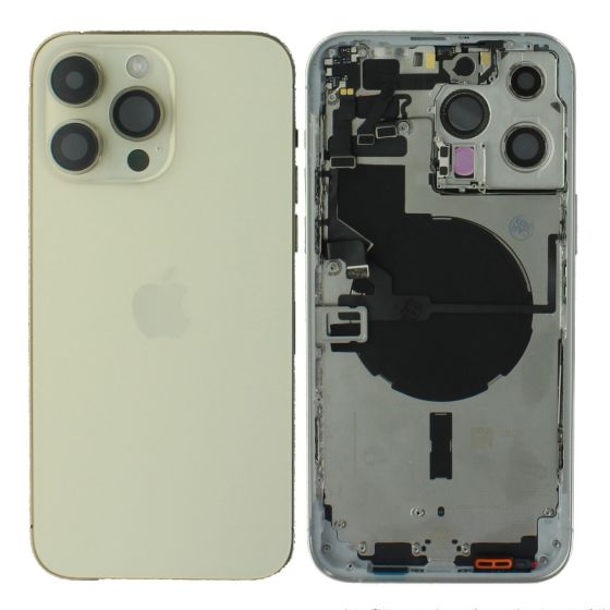 Apple iPhone 14 Pro Max Rear Housing With Replacement Components - Gold