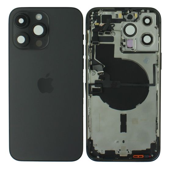 Apple iPhone 14 Pro Max Rear Housing Case + Replacement Components - Space Black