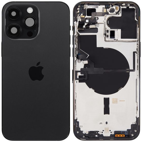 Apple iPhone 14 Pro Max Rear Housing Case + Replacement Components - Space Black
