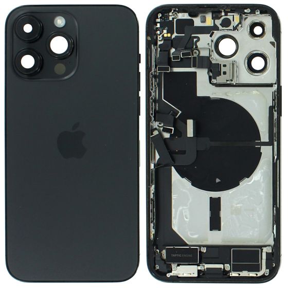 iPhone 14 Pro Max Rear Housing & Back Glass + Small Parts Black Grade A