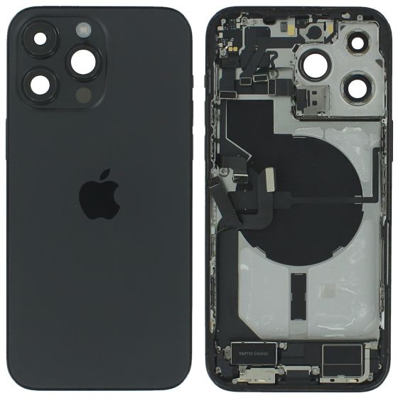 Apple iPhone 14 Pro Max Rear Housing & Back Glass + Small Parts Black USA