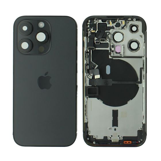 Apple iPhone 14 Pro Rear Housing With Replacement Components - Space Black