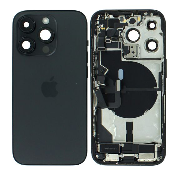 iPhone 14 Pro Rear Housing & Back Glass + Small Parts - Black - Grade A
