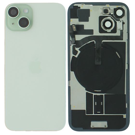 iPhone 15 Plus Rear Back Glass + MagSafe NFC Wireless Charging & Adhesive Green