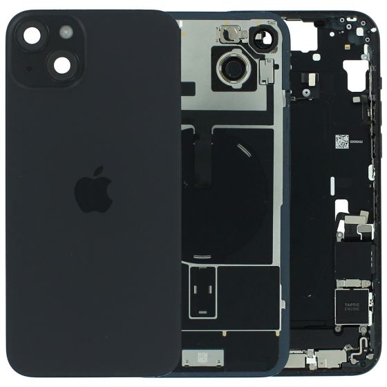 iPhone 15 Plus Middle Frame & Back Glass + Small Parts - Black - Grade A