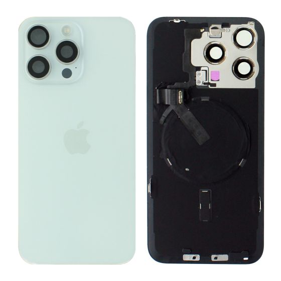 iPhone 15 Pro Max Rear Back Glass + MagSafe NFC Wireless Charging Flex White