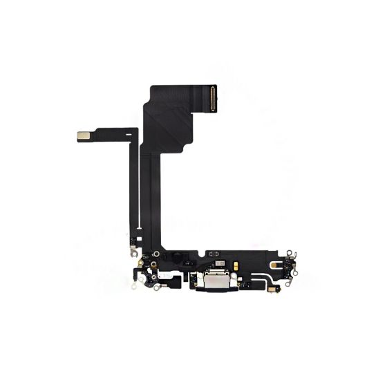 Apple iPhone 15 Pro Max Charging Port Flex With Microphone - Black Titanium