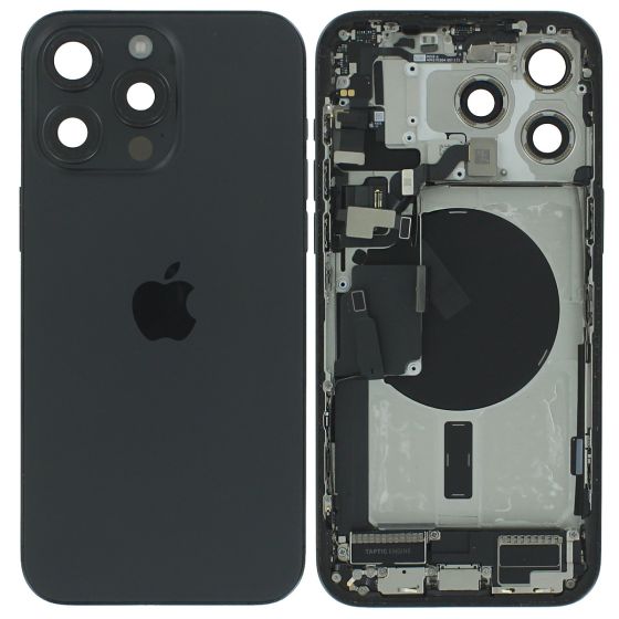 Apple iPhone 15 Pro Max Rear Housing & Back Glass Small Parts Black USA
