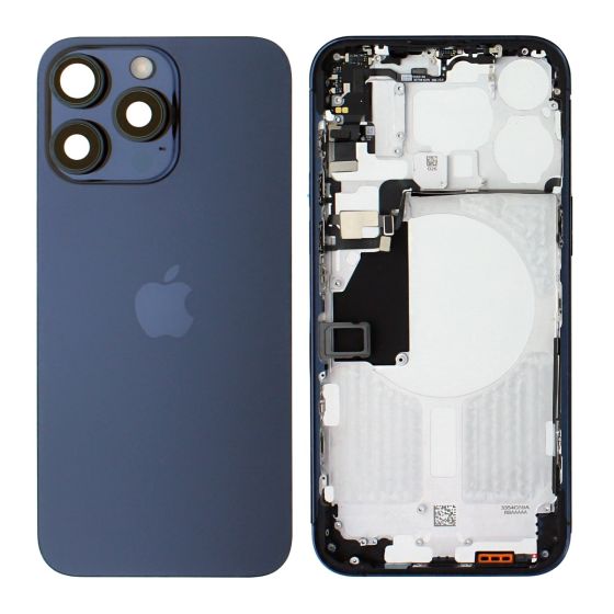 Apple iPhone 15 Pro Max Rear Glass & Middle Frame Assembly - Blue Titanium 