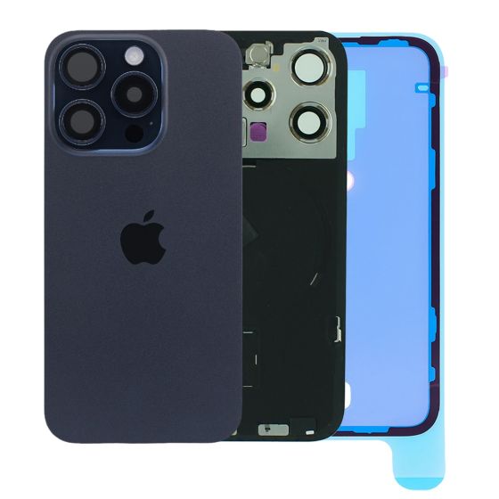 iPhone 15 Pro Max Rear Back Glass + MagSafe NFC Wireless Charging Flex Blue
