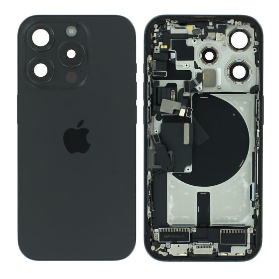 iPhone 15 Pro Rear Housing & Back Glass + Small Parts Black Grade A
