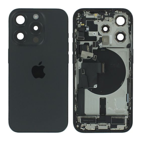 Apple iPhone 15 Pro Rear Housing & Back Glass + Small Parts Black USA