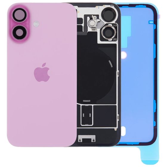 Apple iPhone 16 Rear Back Glass + MagSafe NFC Wireless Charging Flex Pink