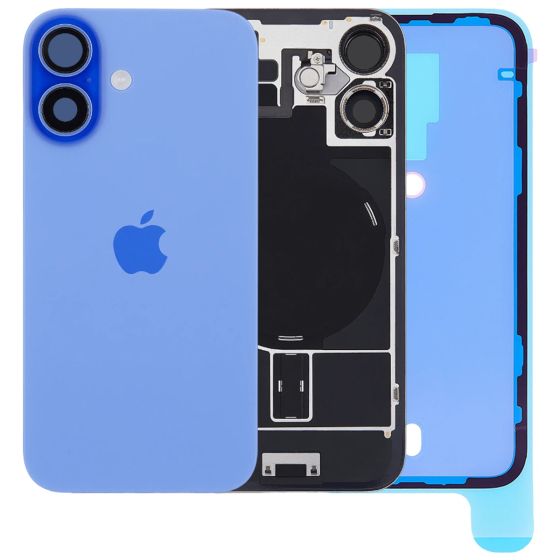 iPhone 16 Plus Rear Back Glass + MagSafe NFC Wireless Charging Flex Blue