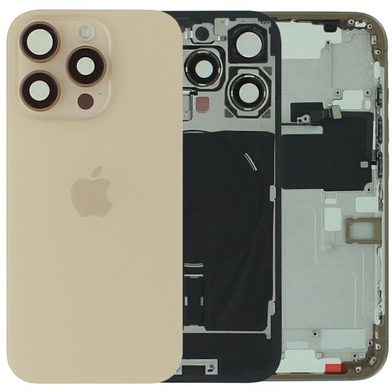 Apple iPhone 16 Pro Max Rear Glass & Middle Frame Assembly + Small Parts - Desert Titanium