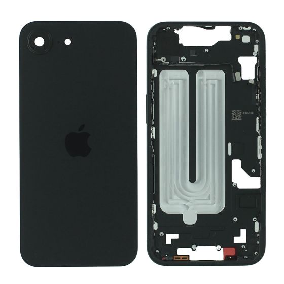 Apple iPhone 16e Rear Glass & Middle Frame Assembly + Small Parts - Black